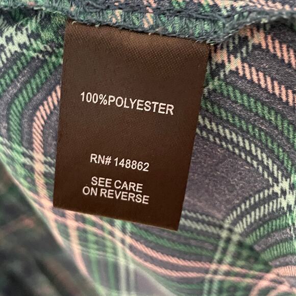 Torrid Georgette Ruffle Front Flutter Sleeve Blouse Women's 5X Blue & Green Top - Picture 10 of 12